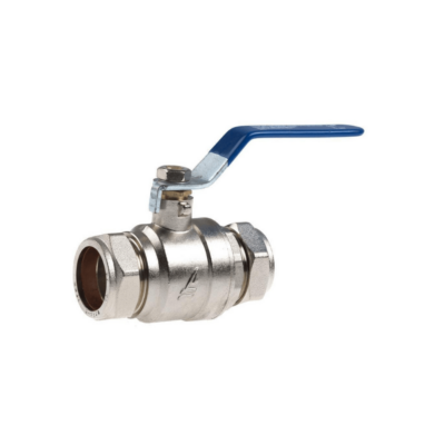 28mm Lever Ball Valve (Blue Handle)