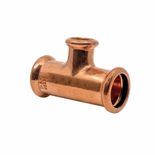 35mm x 35mm x 15mm Copper Press Fit Branch Tee (M Press)