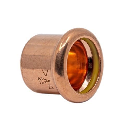 28mm Gas Copper Press Fit End Cap (M Press)