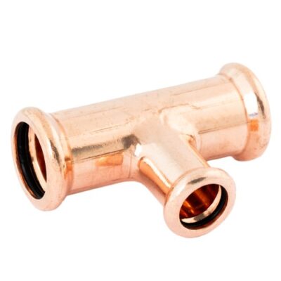 28mm x 28mm x 15mm Copper Press Fit Branch Tee (M Press)