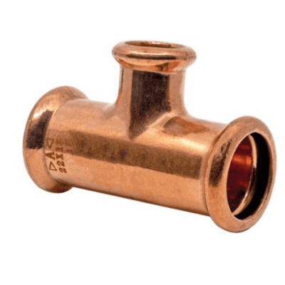35mm x 35mm x 22mm Copper Press Fit Branch Tee (M Press)