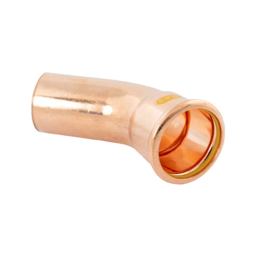 28mm Gas Copper Press Fit 45° Obtuse Street Elbow (M Press)