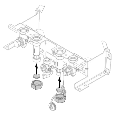 Viessmann Vitodens 200-W System Boiler DHW Connection Caps (7554390)