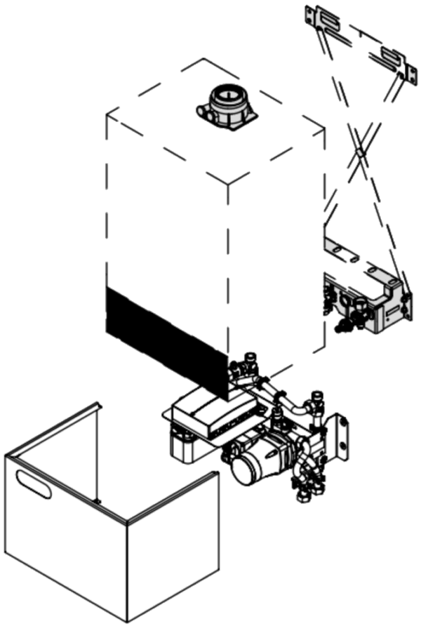 Vitodens 200-W System Boiler Sub-Mounting Kit With Mixer (ZK04304)