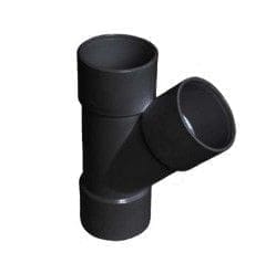 Solvent Weld Y-Tee 1 1/2" (40mm) BLK