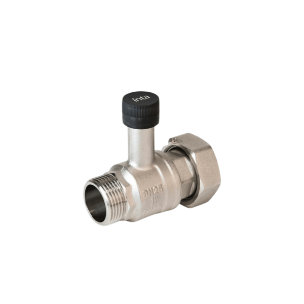 Intatec 1.25" Female Swivel x 1" Heat Pump Ball Valve with Key (HPBV114) - Image 2
