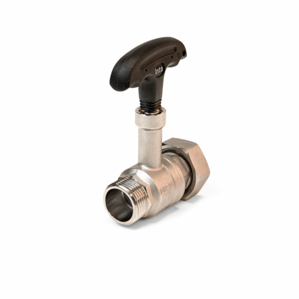 Intatec 1.25" Female Swivel x 1" Heat Pump Ball Valve with Key (HPBV114)