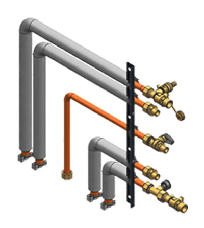 Vitodens 222-EM Standard Side Connection Set (ZK04312)