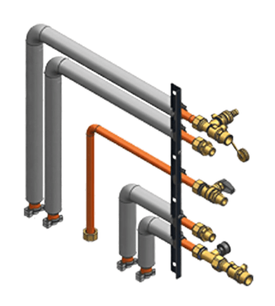 Vitodens 222-EM Standard Side Connection Set (ZK04312)