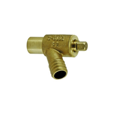 Yellow Brass 15mm Type A Drain Off Cock Capillary