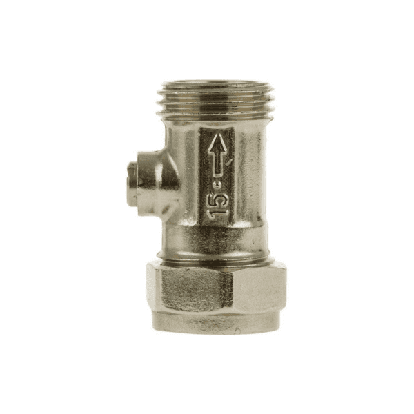 15mm x 1/2" BSP Male Straight Flat-Faced Isolating Valve