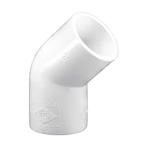 Solvent Weld 45° Overflow Elbow (20mm) WH