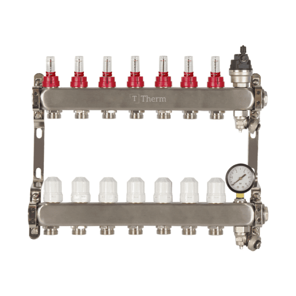 Theoheat 7 Port Manifold With 1" Isolation Valves