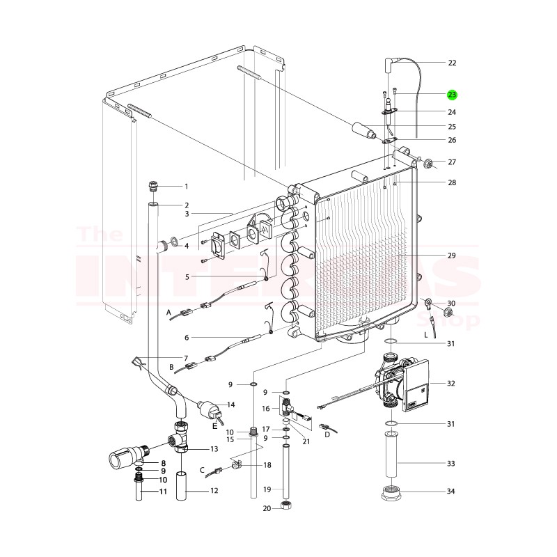Intergas Ignition Pin Bolt M4 x 10mm (305137)