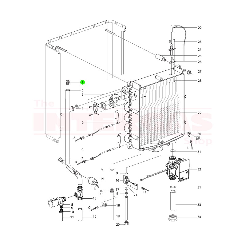 Intergas Manual Air Release Valve 3/8" (843017)