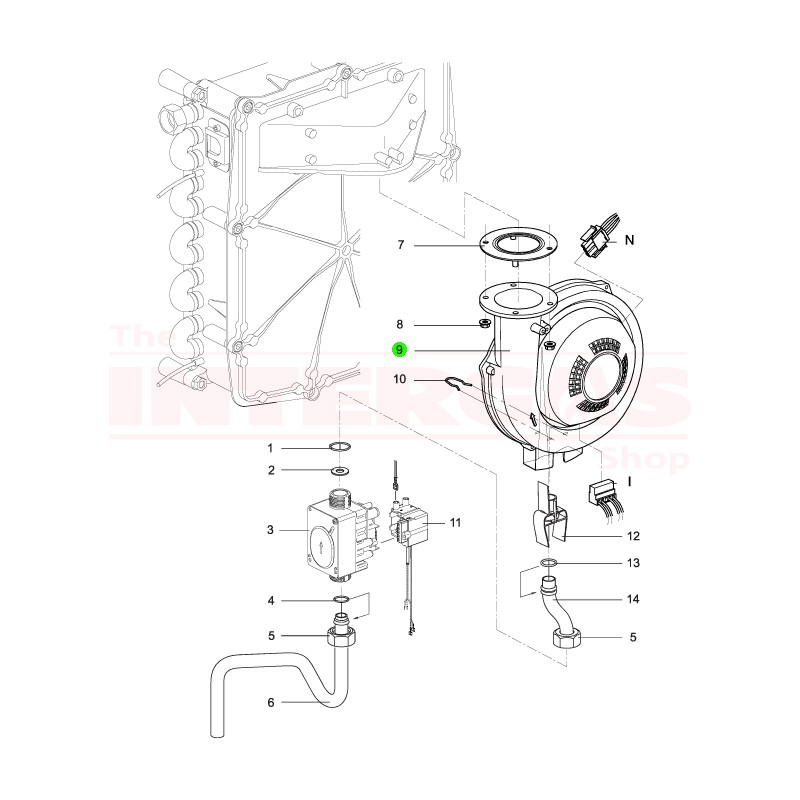 Intergas Fan Assembly 40kW 230v (074577)