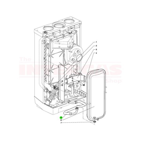 Intergas Expansion Vessel Hose (859617)