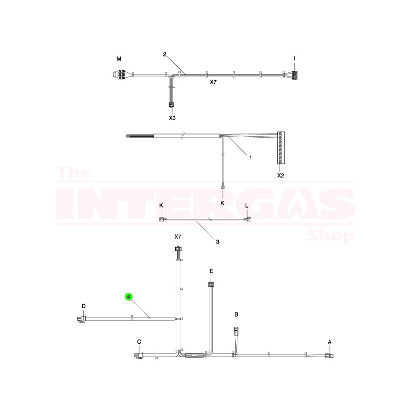Intergas NTC Cable Pre-ErP HRE Combi (221487)