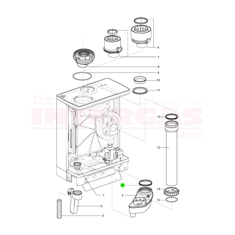 Intergas Condensate Collector Inner Seal 76mm Ø (878147)