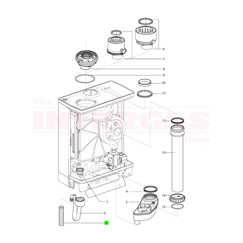 Intergas Condensate Trap Pipe (594157)