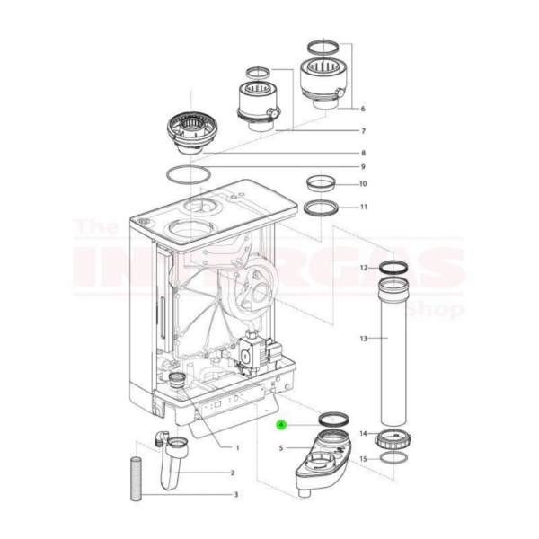 Intergas Condensate Collector Inner Seal 76mm Ø (878147)
