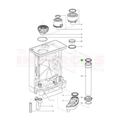 Intergas Flue Pipe Inner Seal Ring 70mm x 82mm (878547)