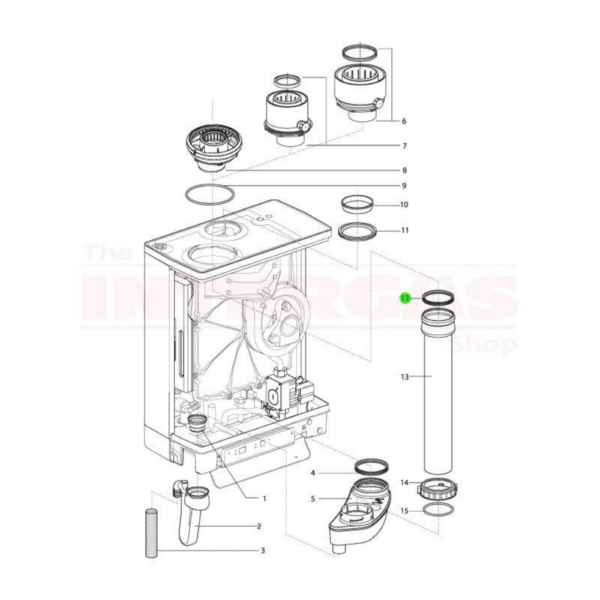 Intergas Flue Pipe Inner Seal Ring 70mm x 82mm (878547)