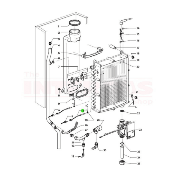 Intergas Heat Exchanger NTC Sensor S1 or S2 (200117) - Image 2