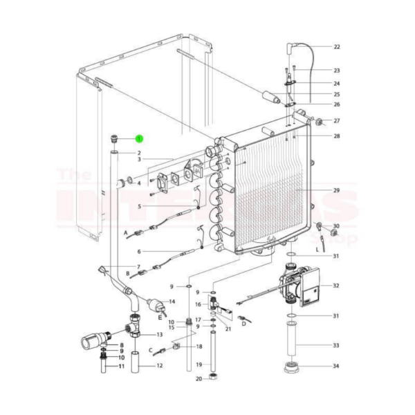 Intergas Manual Air Release Valve 3/8" (843017)