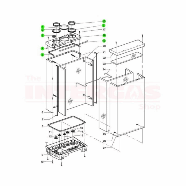 Intergas Rapid Top Plate Backside Complete (665387)