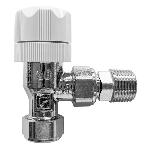 Honeywell Home Valencia VHL120-15A Manual Radiator Valve & Lockshield Set (15mm Angled)