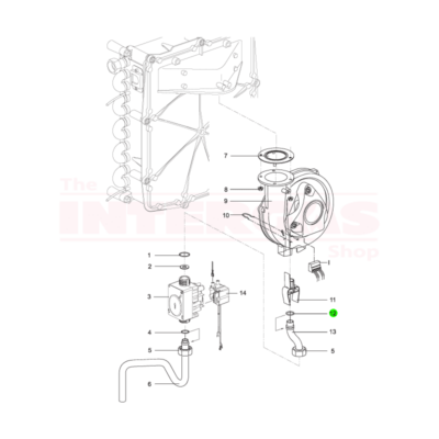Intergas Fan Gas Pipe O-Ring Seal 15mm x 2mm (875737)