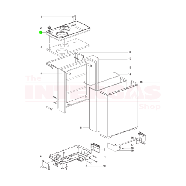 Intergas HRE/ECO RF Top Cover Complete (665667) - Image 2