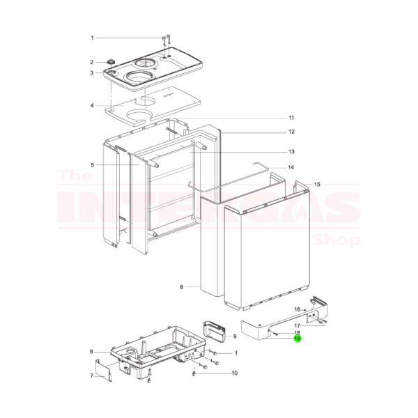 Intergas HRE Front Case Bottom Plastic (665697)
