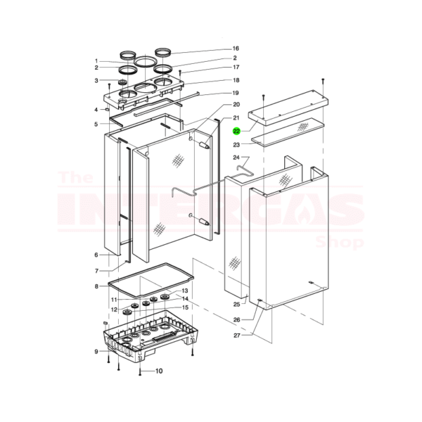 Intergas Rapid Top Plate Frontside (845577)