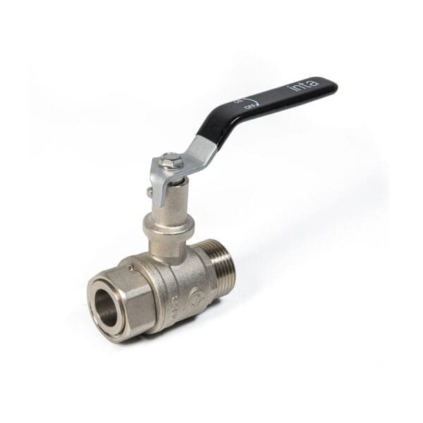 Intatec 1.25" Female Swivel x 1.25" Male Flat Face Ball Valve Extended Lever (HPBV114X2)