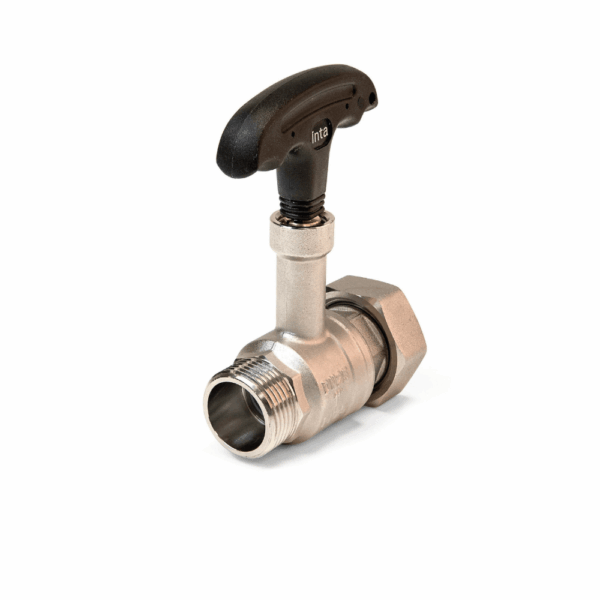 Intatec 1.25" Female Swivel x 1.25" Male Flat Face Extended Ball Valve (HPBV114X2)