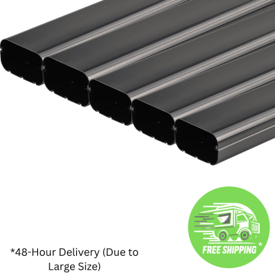 Pump House ASHP Trunking 2000mm x 140mm Black (Pack of 5)