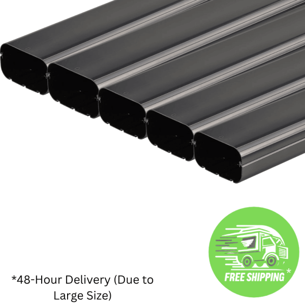 Pump House ASHP Trunking 2000mm x 140mm Black (Pack of 5)