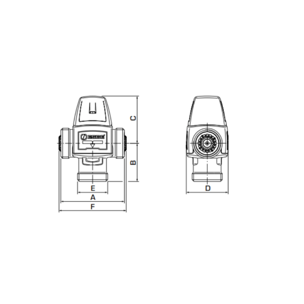 ESBE VTA352 Thermostatic Mixing Valve 1" BSP Male 1.5 Kvs (31106100) - Image 2