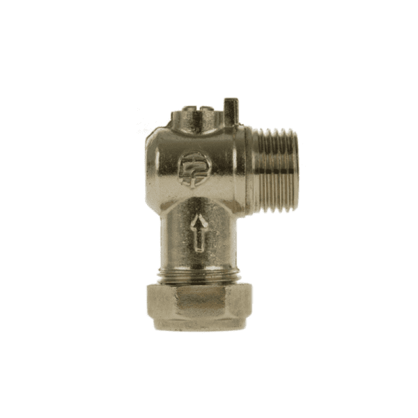 15mm x 1/2" BSP Male Angled Flat-Faced Isolating Valve