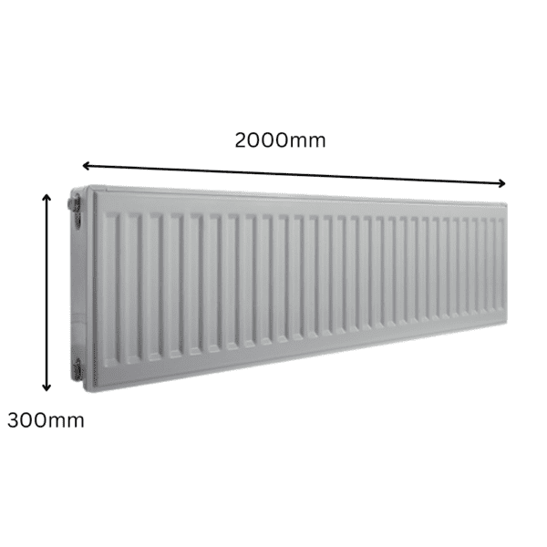 Prorad Double Panel Single Convector Radiator 300mm x 2000mm (Type 21/P+)