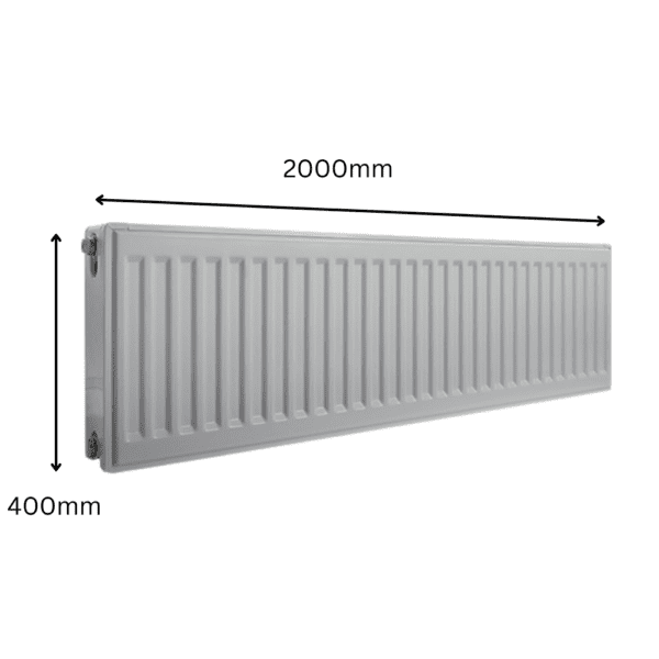 Prorad Double Panel Single Convector Radiator 400mm x 2000mm (Type 21/P+)