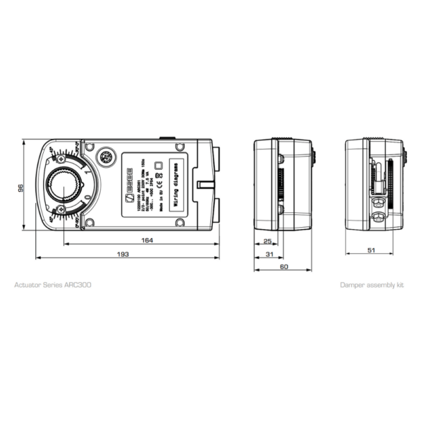 ESBE ARC363 2-Point/3-Point Rotary Actuator 24V (12201100) - Image 2