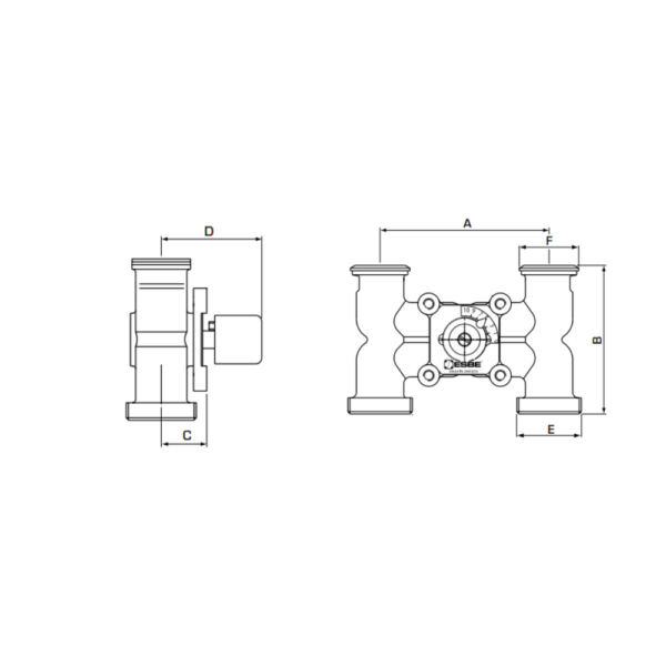 ESBE 4HG Mixing Valve DN25 6.3 Kvs (11350200) - Image 2