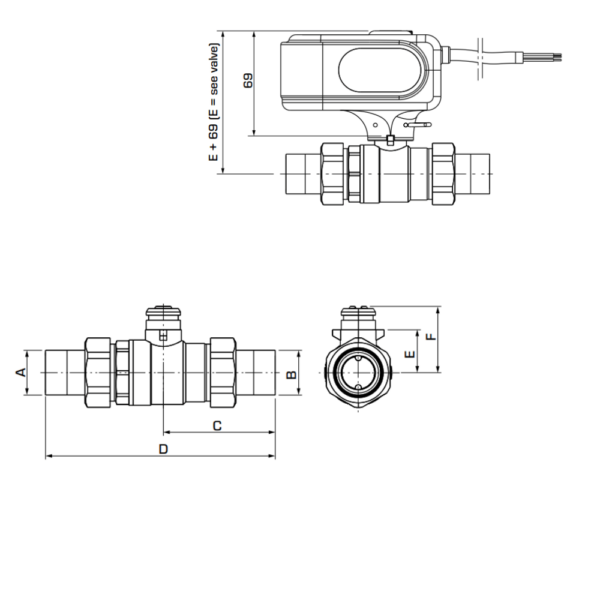 ESBE MBA122 Motorised Zone Valve 1/2″ BSP Male 20 Kvs (43100700) - Image 2