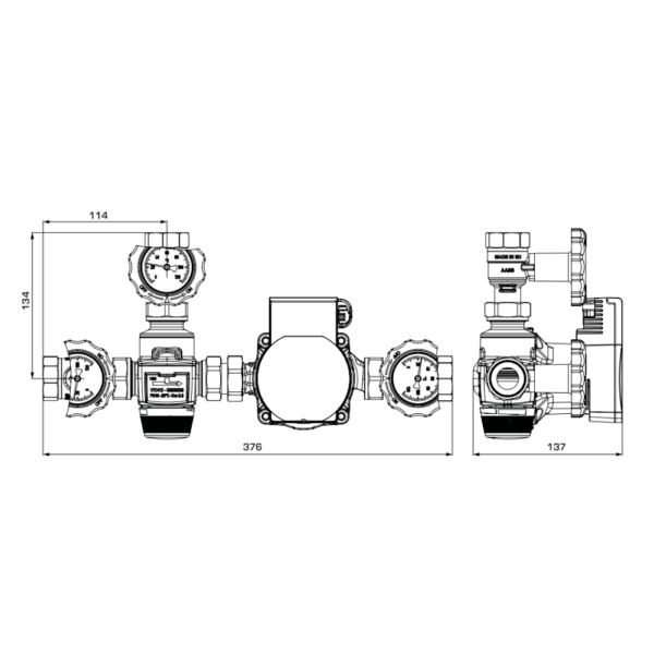 ESBE SFK121 VTC422 50-70°C Wilo Solid Fuel Kit (55021100) - Image 2