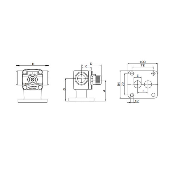 ESBE T20 3/4" Mixing Valve DN20 Female 8 Kvs (11300900) - Image 2