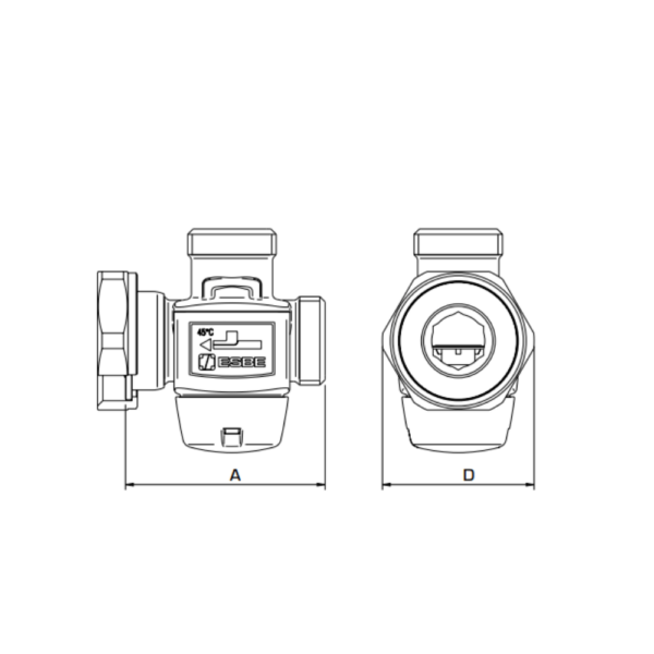 ESBE VTC318 DN20 Rotating Nut and External Thread 3.2 Kvs 45°C (51002900) - Image 2