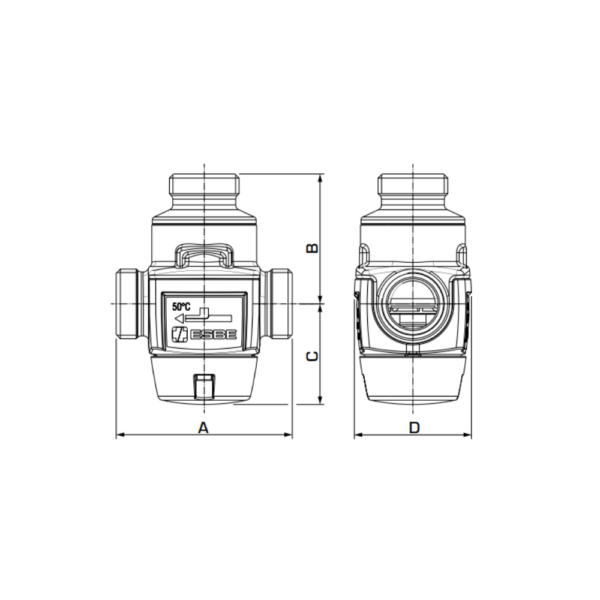 ESBE VTC412 Load Valve DN25 5.5 Kvs 50°C (51060100) - Image 2